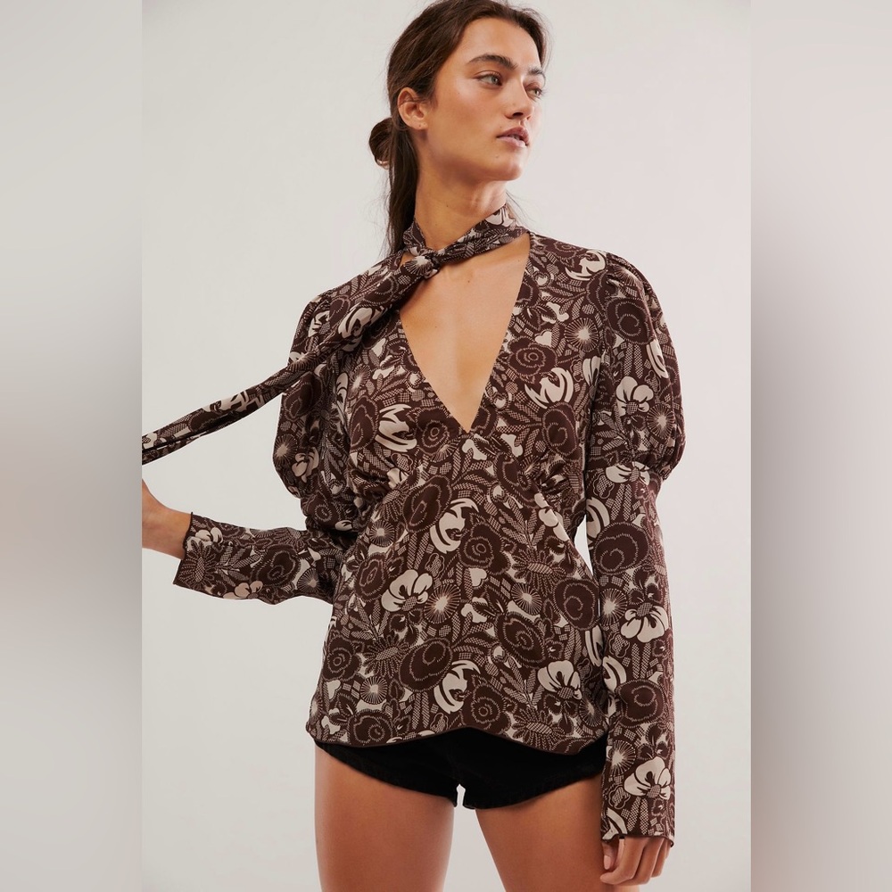 NWT Anna Sui Floral Blouse